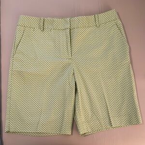 Talbots Green Bermuda Shorts Tailored Cotton Style